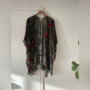 Free People Velvet Kimono